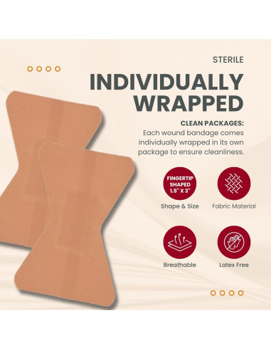 Venda Adhesiva Flexible Dealmed Punta de Dedo - 100 Unidades