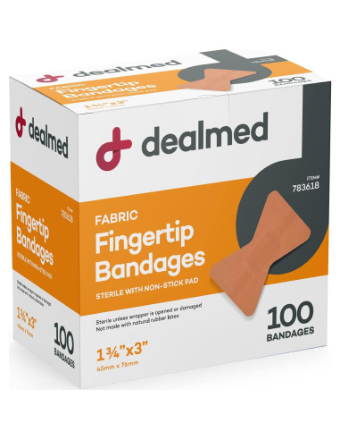 Venda Adhesiva Flexible Dealmed Punta de Dedo - 100 Unidades