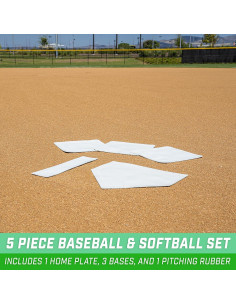 Conjunto de Bases de Béisbol GoSports - 5 Piezas de Goma 2