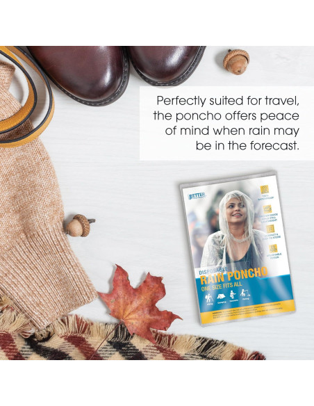 Ponchos de Lluvia Desechables Transparentes 5 Unidades - Adultos