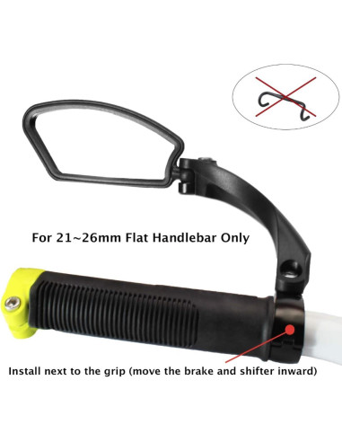 Espejo Retrovisor de Manillar Hafny Izquierdo Acero Inoxidable