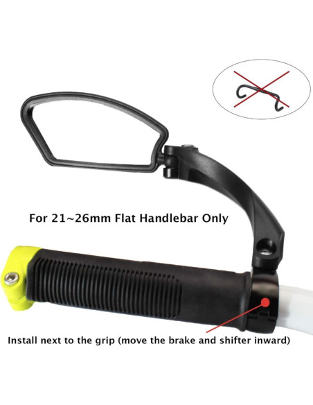 Espejo Retrovisor de Manillar Hafny Izquierdo Acero Inoxidable