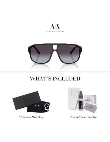 Gafas de sol Armani Exchange AX4104S para hombres + Kit cuidado