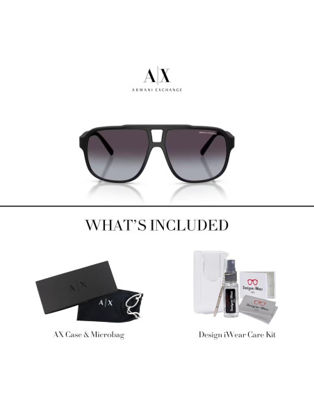 Gafas de sol Armani Exchange AX4104S para hombres + Kit cuidado