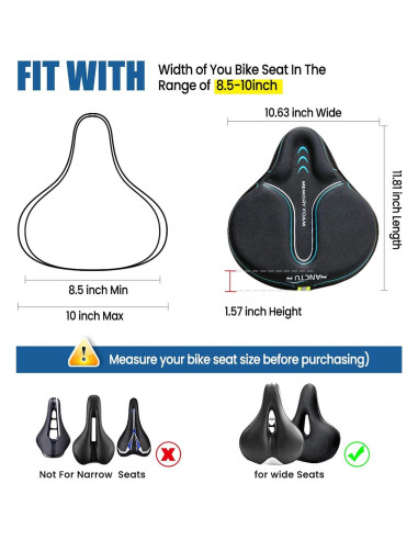 Funda de Asiento de Bicicleta Sanctus Grande Azul Impermeable