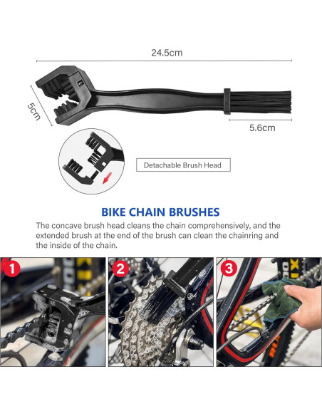 Kit de Limpieza de Cadena de Bicicleta YIMAX 300ml + 100ml