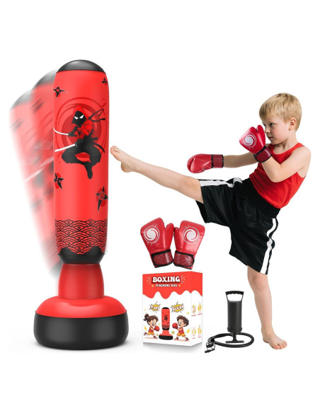 Bolsa de Boxeo Inflable BaiYuan 67" para Niños 3-12 Años