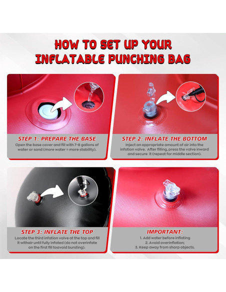 Bolsa de Boxeo Inflable BaiYuan 67" para Niños 3-12 Años