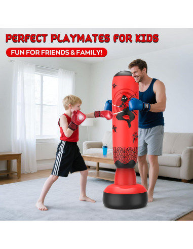 Bolsa de Boxeo Inflable BaiYuan 67" para Niños 3-12 Años