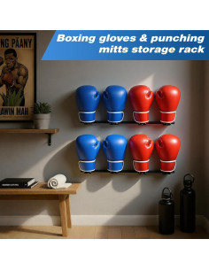Soporte para Guantes de Boxeo Otoolling Montaje en Pared 2 Piezas 2