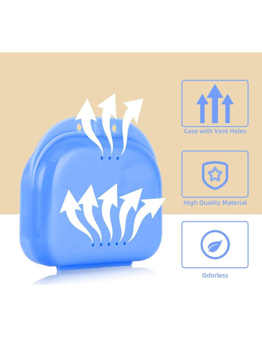 Caja de Retenedor Ortodóntico Annhua con Ventilación - 8x7x2.5 cm