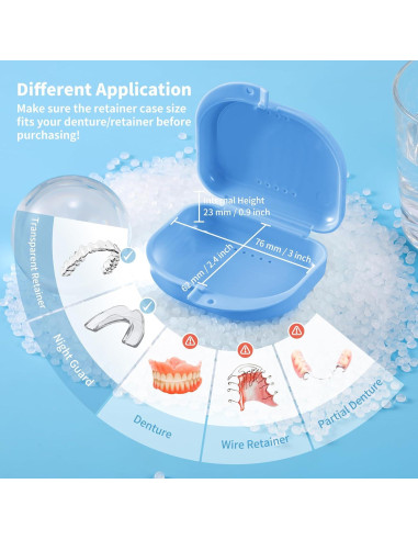 Caja de Retenedor Ortodóntico Annhua con Ventilación - 8x7x2.5 cm