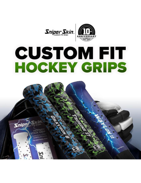 Agarre de Hockey Sniper Skin ICT - Ajustable, Duradero, 19.05 cm