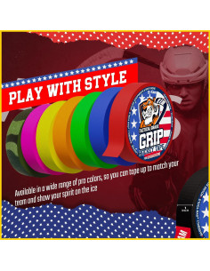 Cinta de Hockey D-Xam Negra 2 Rollos 2.54 cm Resistente al Agua 2