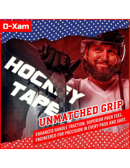 Cinta de Hockey D-Xam Negra 2 Rollos 2.54 cm Resistente al Agua