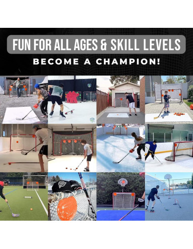 Set de Entrenamiento de Hockey y Lacrosse Top Shelf - 4 Piezas