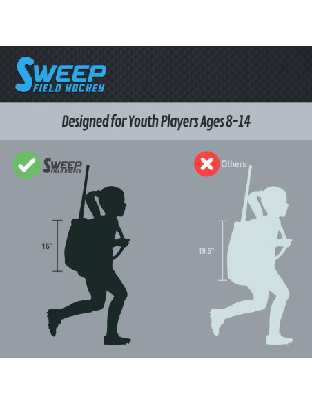 Mochila de Hockey sobre Césped Sweep 26L Juvenil Gris y Azul