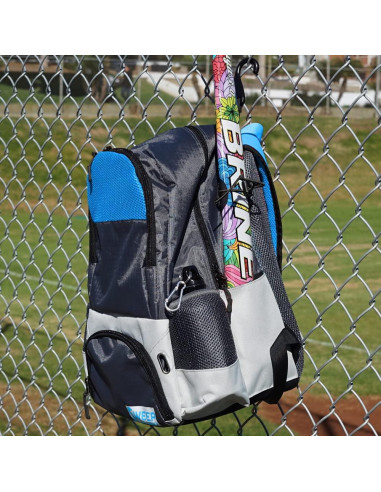 Mochila de Hockey sobre Césped Sweep 26L Juvenil Gris y Azul