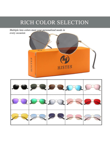 Gafas de sol polarizadas HJSTES hexagonales UV400