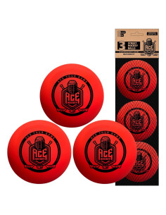 Bolas de Hockey Callejero ACE HOCKEY - Paquete de 3 PVC Naranja