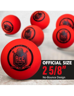 Bolas de Hockey Callejero ACE HOCKEY - Paquete de 3 PVC Naranja 2