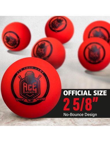 Bolas de Hockey Callejero ACE HOCKEY - Paquete de 3 PVC Naranja