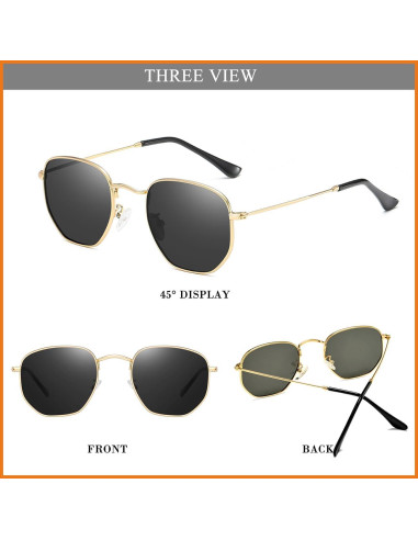 Gafas de sol polarizadas HJSTES hexagonales UV400