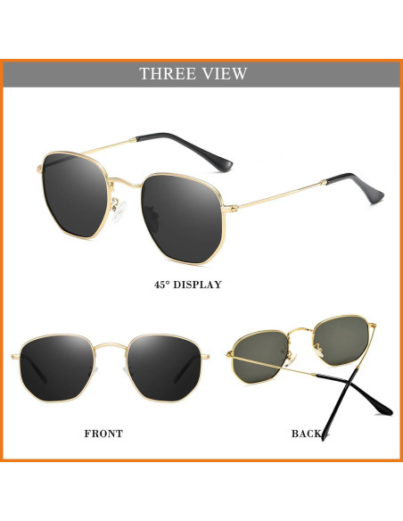 Gafas de sol polarizadas HJSTES hexagonales UV400