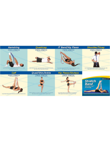 Banda de Estiramiento Pro-Tec Athletics Azul - Resistencia Media