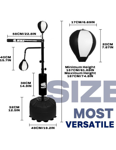 Entrenador de Velocidad de Boxeo INNOLIFE Ajustable 82.7"