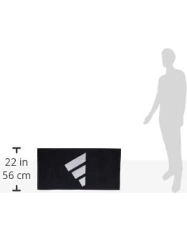 Toalla Pequeña de Algodón adidas 100x49.5 cm Negra/Blanca