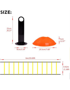 Escalera de Agilidad Equlup 6m con 12 Peldaños y 10 Conos 2