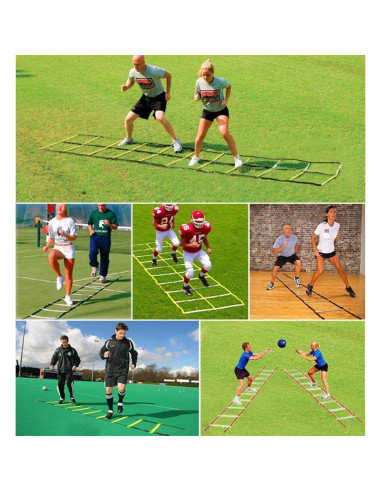 Escalera de Agilidad Equlup 6m con 12 Peldaños y 10 Conos