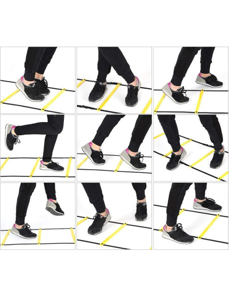 Escalera de Agilidad Equlup 6m con 12 Peldaños y 10 Conos
