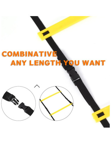 Escalera de Agilidad Equlup 6m con 12 Peldaños y 10 Conos