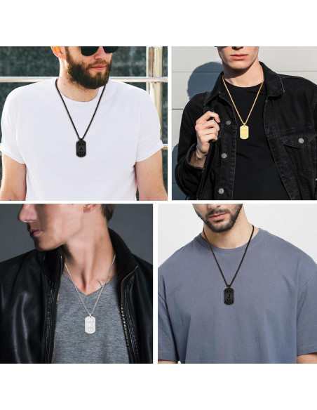 Collar Inicial de Fútbol Fervia para Hombres - Acero Inoxidable 56 cm