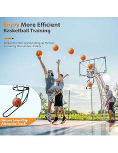 Rebotador de Baloncesto GADFISH con 3 Ganchos Estables 45.72 cm 2