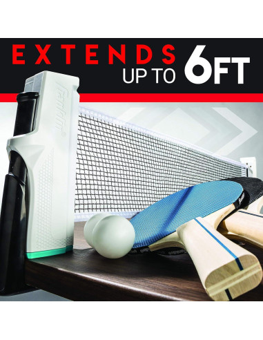 Conjunto de Ping Pong Portátil Franklin Sports - Incluye 2 Palas y Red