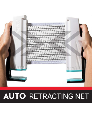 Conjunto de Ping Pong Portátil Franklin Sports - Incluye 2 Palas y Red