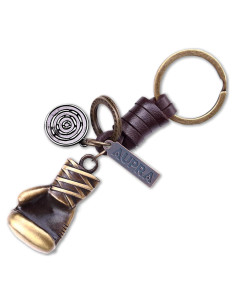 Llavero 3D de Cuero Vintage AuPra para Hombres y Mujeres