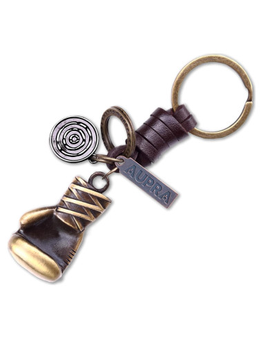 Llavero 3D de Cuero Vintage AuPra para Hombres y Mujeres