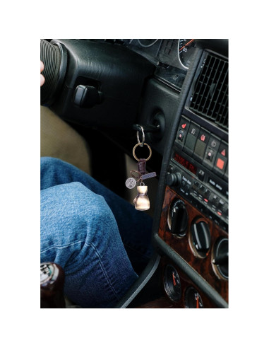 Llavero 3D de Cuero Vintage AuPra para Hombres y Mujeres