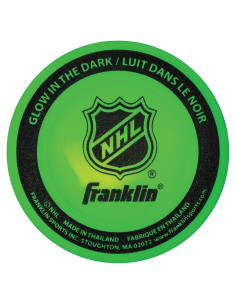 Puck de Hockey Callejero Franklin Sports - Brilla en la Oscuridad - Tamaño Oficial