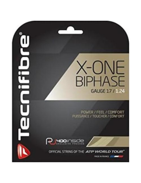 Cuerdas de Squash Tecnifibre X-One Biphase 18g Natural