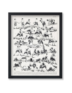 Póster de Lucha Vintage 20x25 cm - Arte de Pared Sin Marco