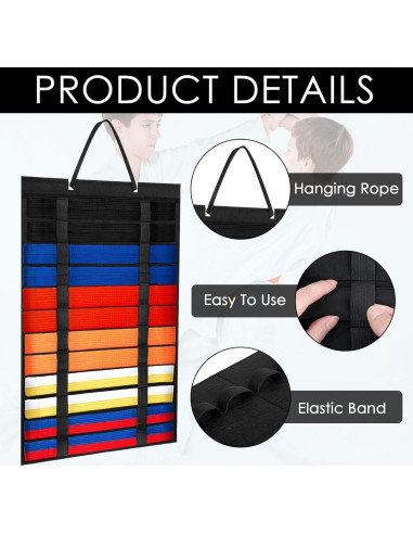 Organizador de Cinturones de Karate HOFURME 2 Paquetes 12 Cinturones