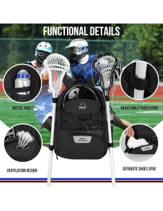 Bolsa Deportiva HMLIN para Lacrosse y Hockey - Negro 2