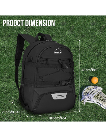 Bolsa Deportiva HMLIN para Lacrosse y Hockey - Negro