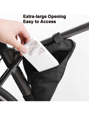 Bolsa de Marco de Bicicleta COTOUXKER Pequeña Negra 0.059 kg