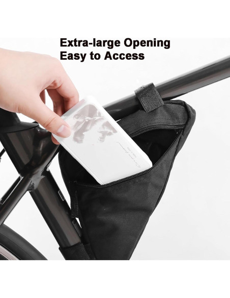 Bolsa de Marco de Bicicleta COTOUXKER Pequeña Negra 0.059 kg